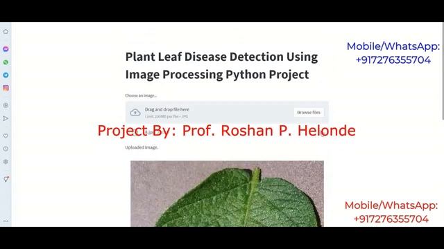 Detection Of Plant Disease Using Image Processing With Source Code Python Project Leaf DiseaseDetec смотреть онлайн