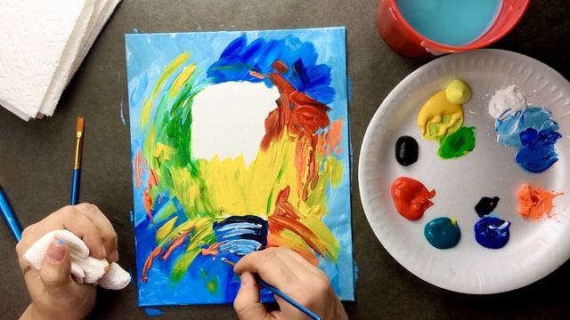 ЛАМПОЧКА ?• Как нарисовать картину • На холсте • Урок для начинающих• Поп-Арт • Абстрактная картина смотреть онлайн