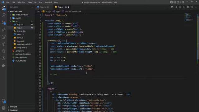 React Resizable Div Without Library #react #reactinterviewquestions #resizeable