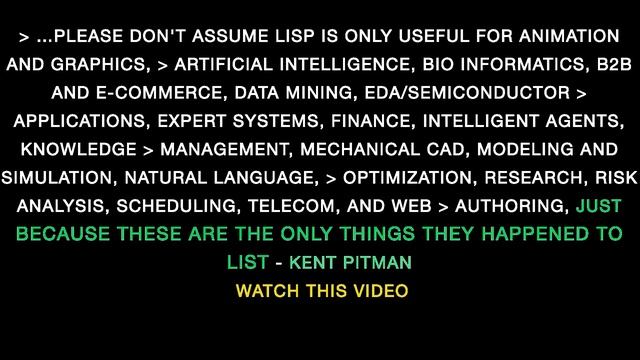 Why Is Lisp Used For Artificial Intelligence? смотреть онлайн