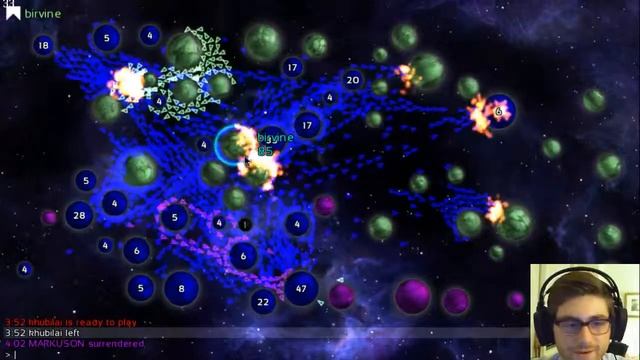 Galcon Fusion - noob beats two admirals [RTS] смотреть онлайн