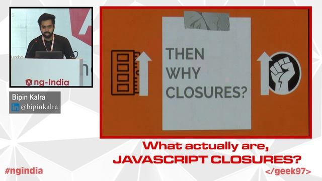 ng-India 2022 | What actually are, JavaScript Closures by Bipin Kalra смотреть онлайн