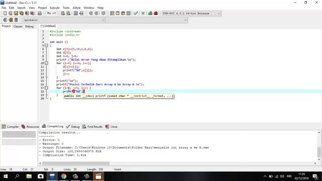 Program Membalikkan Data antara Array A dan B смотреть онлайн