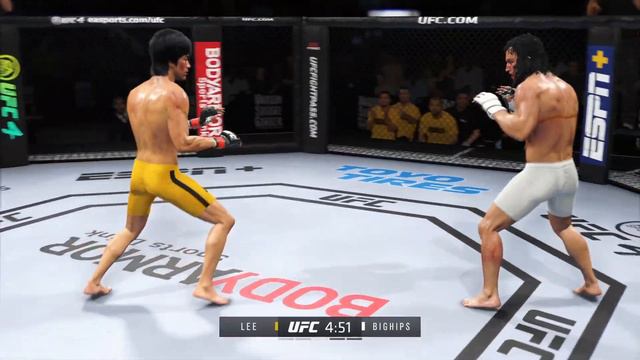 UFC 4 | Bruce Lee Vs. Miss Big Hips (Plus-size) (EA Sports UFC 4)