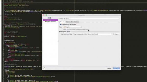 Configure ability to browse my php scripts in PhpStorm