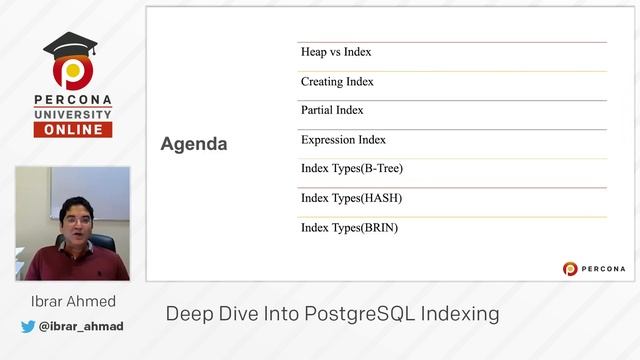 Lesson #1 - Overview - Deep Dive Into PostgreSQL Indexes Course - Percona University Online смотреть онлайн