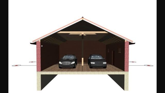 Отдельностоящий одноэтажный гараж на 1-2 машины смотреть онлайн