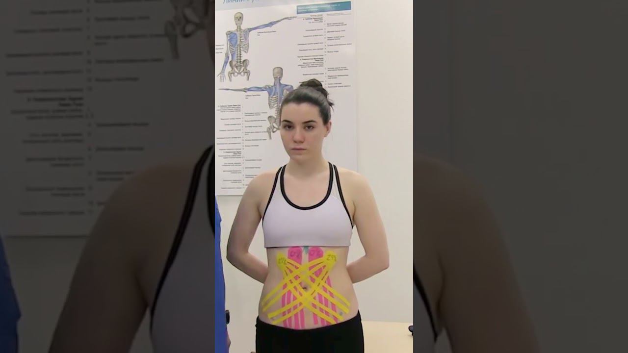 Тейпируем живот для подтяжки и похудения. смотреть онлайн