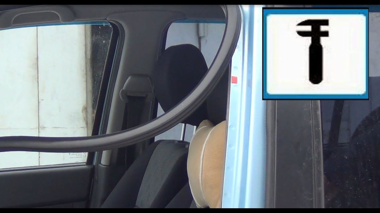 Проклейка уплотнительной резинки в автомобиле Hyundai Getz смотреть онлайн