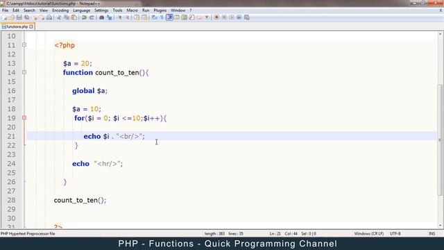 24 - PHP with MYSQL tutorials - beginner series - Functions смотреть онлайн