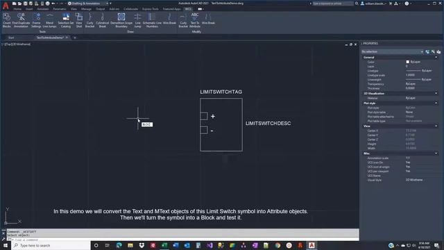 Text To Attribute 2021 App Demo ver: 2021.0.1.0 | AutoCAD 2021 смотреть онлайн