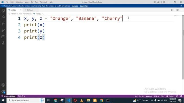 Assign multiple values to mutiple variables in python Hindi/Urdu смотреть онлайн