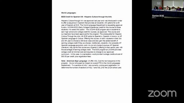 BOE Curriculum Committee Meeting - November 2 2023