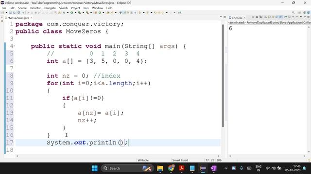 Move Zeros to end of array in Tamil | Java | Coding Round | tcs | cts | wipro | hcl | Infy| leetcod смотреть онлайн