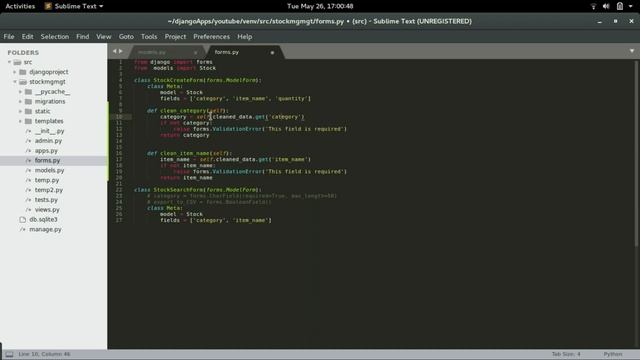 17 STOCK MANAGEMENT SYSTEM - HOW TO DO FORM VALIDATION IN DJANGO смотреть онлайн