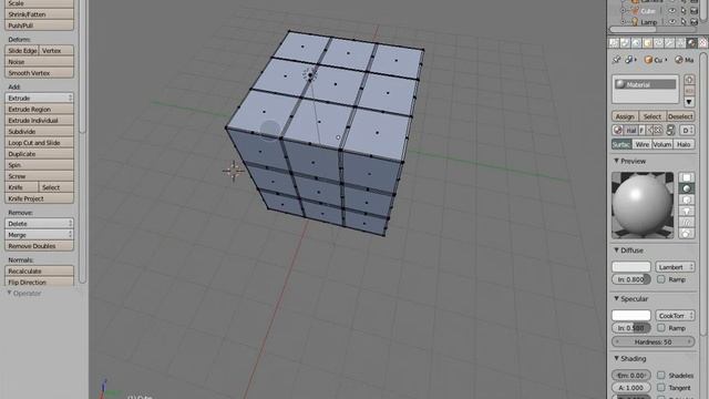 Кубик рубика в Blender 3d