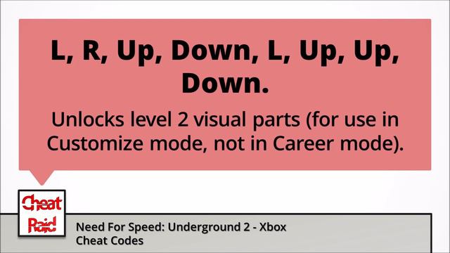 Need For Speed: Underground 2 Cheat Codes | Xbox смотреть онлайн