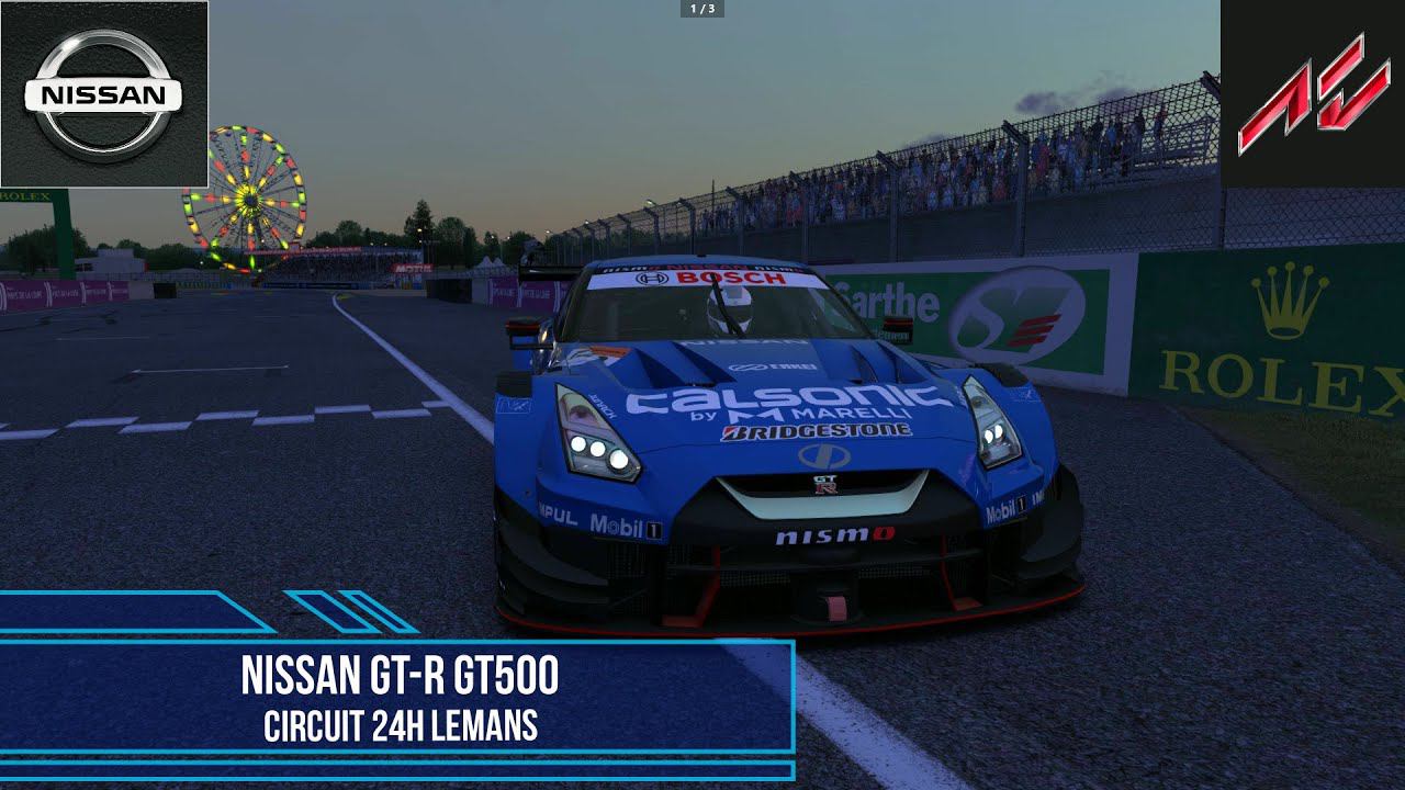 Nissan GT-R GT500 - Circuit 24H Lemans | Assetto Corsa. смотреть онлайн