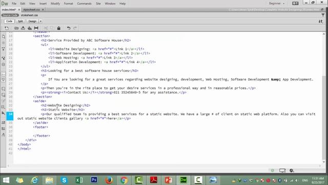 How to Code Html and CSS Static Web Page example with Two Column Layout - Part 1 - RSL Tutor смотреть онлайн