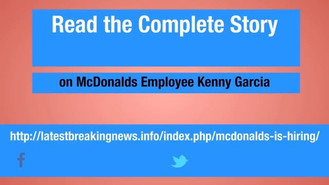 McDonalds Employee|Kenny Soriano Garcia Act of Kindness смотреть онлайн