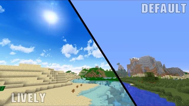 Minecraft Resource Pack - LIVELY DEFAULT! (Greener Grass, Custom Sky, Clear Water) 1.8 / 1.7 / 1.8. смотреть онлайн