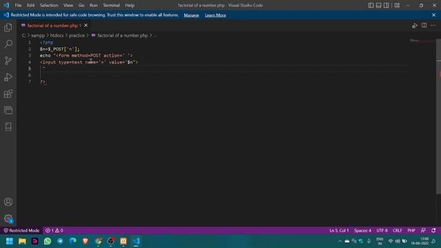 Find the factorial of a given number using form in PHP -A bIT Brain смотреть онлайн