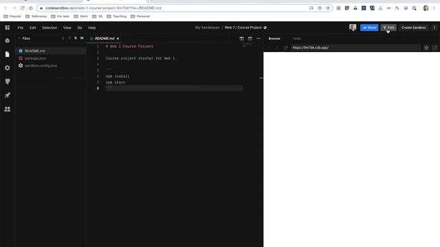 CodeSandbox -- Forking смотреть онлайн