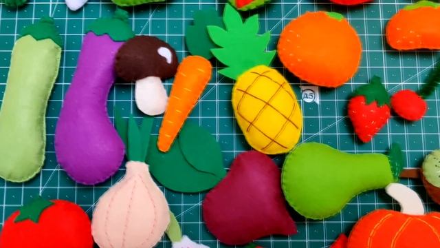 Обзор: Овощи и фрукты из фетра. Felt fruits and vegetables смотреть онлайн