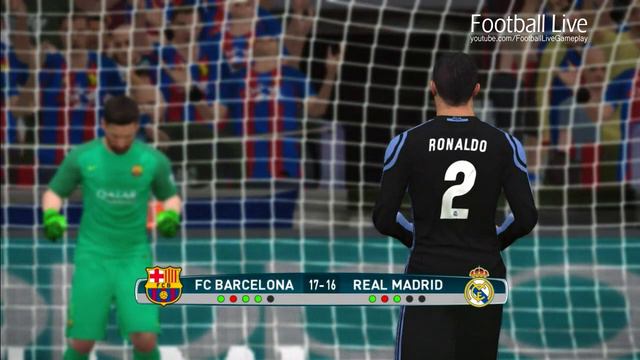 PES 2017 | Penalty Shootout | Team L.MESSI vs Team C.RONALDO | FC Barcelona vs Real Madrid смотреть онлайн