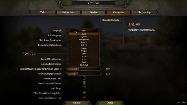 Как изменить язык в Mount & Blade II Bannerlord смотреть онлайн