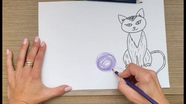 Малювання "Клубочки для котика" смотреть онлайн