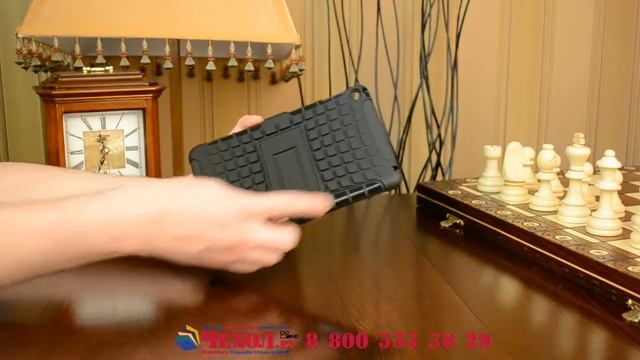 Противоударный  чехол-бампер-пенал для IPad Mini 4 черный
