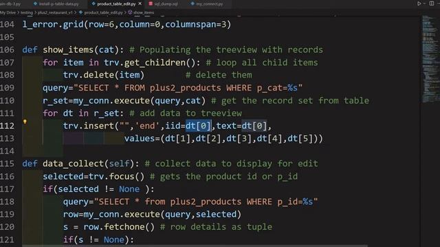 Select the row to Edit and update records from MySQL table using Tkinter Treeview смотреть онлайн