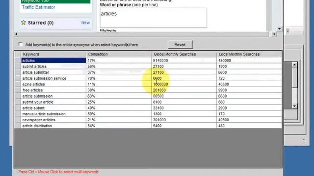 SpinnerChief Tutorial   Using Google Adwords Keyword Tool