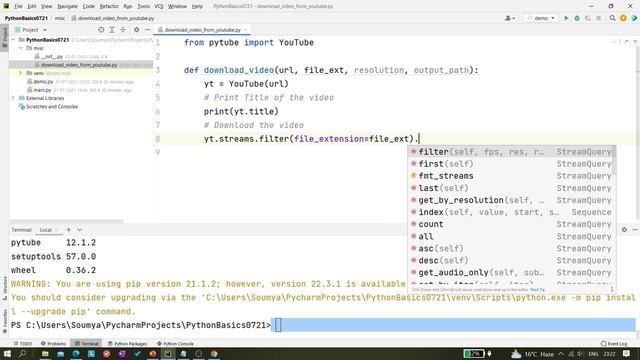 Download video from YouTube using Python смотреть онлайн