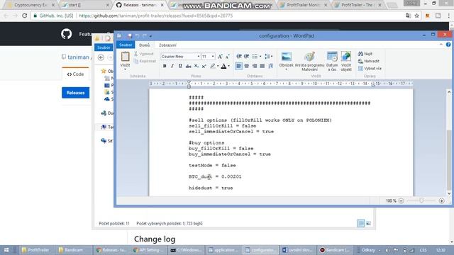 PROFIT TRAILER Cz - Stáhnou JAVA 8 - Profittrailer.zip - Založit účet Na Burze - Zaplatit Bot