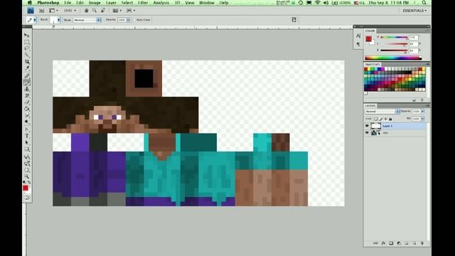 Minecraft Skin Texture Tutorial смотреть онлайн