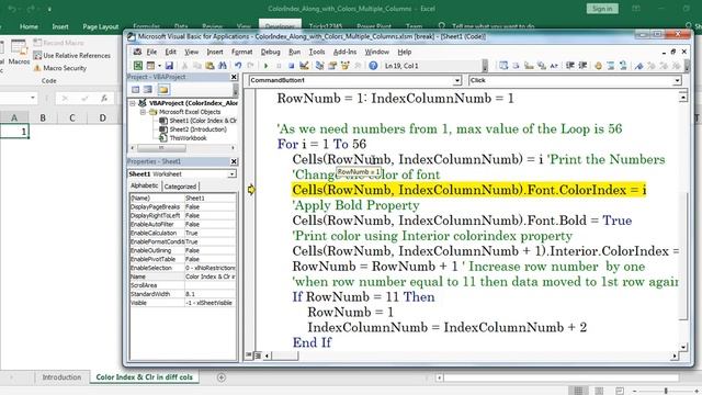 Excel VBA Macros: Color Index Along with Colors in Multiple Columns смотреть онлайн