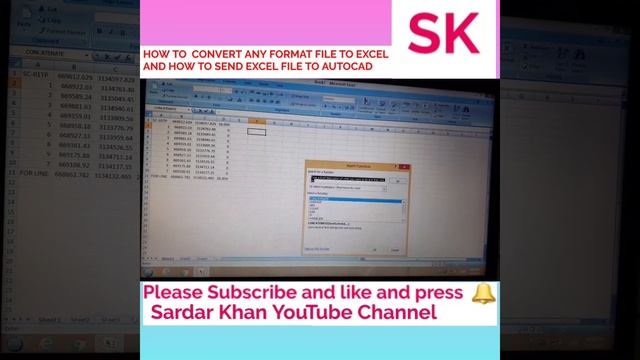 HOW TO CONVERT ANY FORMAT FILES TO EXCEL AND HOW TO SEND EXCEL FILE TO AUTOCAD смотреть онлайн