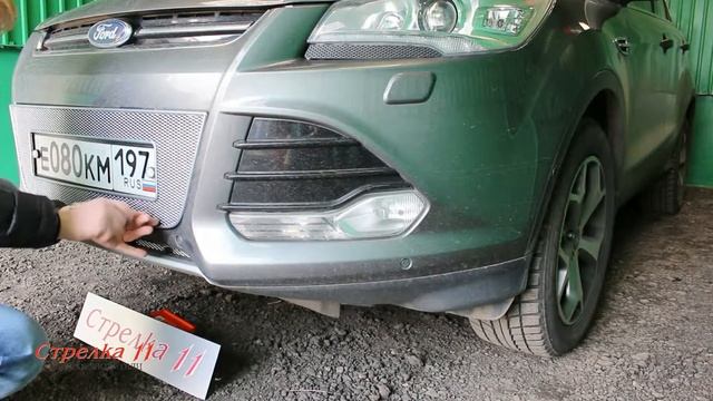 Защита радиатора Premium FORD KUGA II 2013-н.в. (Хром) - strelka11.ru смотреть онлайн