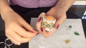 МК: ПАСХАЛьНОЕ ЯЙЦО из БИСЕРА. TUTORIAL: BEADED EASTER EGG. Часть 2/2.