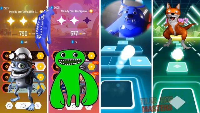 Crazy Frog vs Garten of Banban vs Dr Fluffypants vs Kittysaurus - Tiles Hop смотреть онлайн