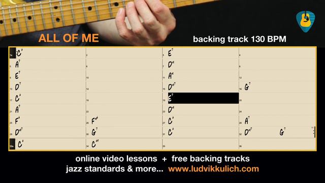 ALL OF ME (Play-Along) 130 BPM 🎵 + free CHORD CHART [step #4] смотреть онлайн
