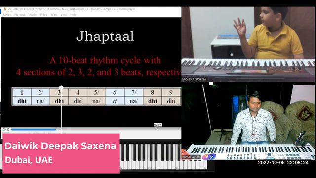 Daiwik | Dubai | UAE | Online Lessons | 88studiolko | Indian Classical | Teen Taal | Jhap Taal смотреть онлайн