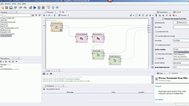 Text Mining, кластеризация текста в RapidMiner смотреть онлайн