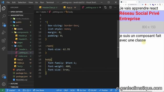 JavaScript253-React.js-Composant basique à base de CLASSE ES6 смотреть онлайн