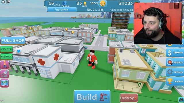 Building HUGE SKYSCRAPERS in My City in ROBLOX TINY TOWN TYCOON смотреть онлайн
