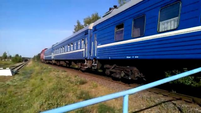 ТЭП70БС-006 с поездом №660Б Минск-Могилёв. смотреть онлайн