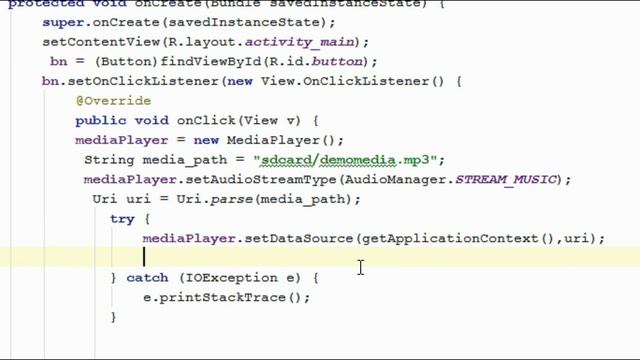 Android tutorial for beginners 131 - Play media file from SD Card. смотреть онлайн
