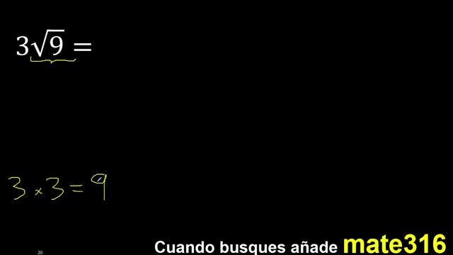 3√9 , 3 Por Raiz cuadrada de 9 , raiz por un numero смотреть онлайн